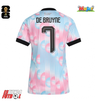 Bélgica Kevin De Bruyne #7 Segunda Equipación Mujer Mundial 2026 Manga Corta